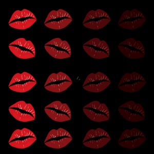 acclaim clipart: lipstick kisses background